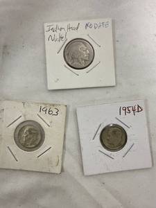 lot 1022 image: US Dimes and Indian Head Nickel