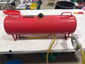 lot 1049 image: Red Metal Fuel Tank
