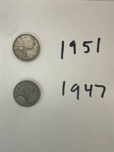 lot 1062 image: Canadian Silver 25-Cent Coins