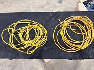 lot 1078 image: Two 50ft Yellow Air Hoses