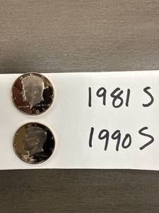lot 1114 image: 1981-S & 1990-S Kennedy Half Dollars