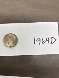 lot 1119 image: 1964-D Kennedy Half Dollar