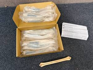 lot 51 image: 10 Pack Of Gold Colored Drawer Handles