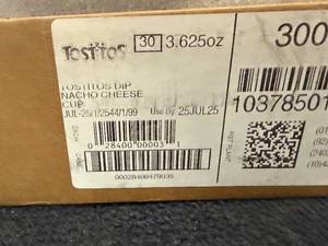 lot 128 image: 30 Packs Of Tositos Nacho Cheese Dip