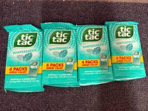 lot 213 image: 4 X 4Ct Packs Of Tic Tac Wintergreen