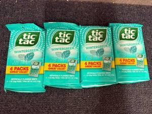 lot 214 image: 4 X 4Ct Packs Of Tic Tac Wintergreen