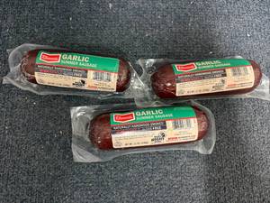 lot 258 image: 3 Tubes Of Garlic Summer Sausage