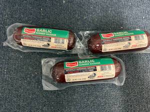 lot 259 image: 3 Tubes Of Garlic Summer Sausage