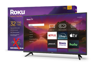 lot 242 image: Roku 32-Inch Select Series 1080p Full HD Smart Roku TV, Bright Picture, Customizable Home Screen (Missing Hardware & Roku Voice Remote)