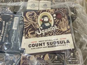 lot 244 image: LOT OF 36 Dr.Squatch Mens Natural Soap