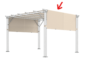 lot 110 image: Outsunny 2 Pcs Pergola Replacement Canopy, UV Protection Pergola Shade Cover, Easy to Install, for 10 x 12ft Pergola, Khaki (Cover Only)