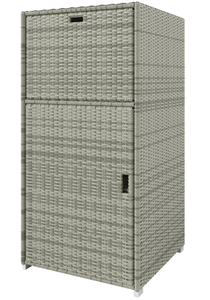 lot 116 image: Outsunny Outdoor Towel Rack for Pool w Drawer & Cabinet (Missing Part Part C In Manual)