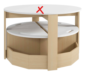 lot 117 image: Qaba 5 Piece Kids Table and Chairs Set with Storage for Art, Craft, Drawing, Playroom, Classroom, Nursery, White (Missing Part Part 1 In Manual)