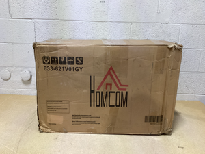 HOMCOM Faux Leather Manual Recliner, Adjustable Swivel Lounge Chair with Footrest, Armrest and Wrapped Wood Base for Living Room, Gray