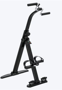 lot 410 image: Soozier Seated Pedal Exerciser Foldable Knee and Leg Exercise Bike with LCD Monitor for Seniors Elderly Rehabilitation Recovery Therapy (Missing Hardware)