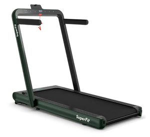 lot 93 image: Costway - 4.75HP 2 In 1 Folding Home Treadmill with Remote APP Control - Green