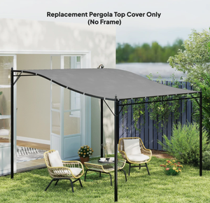 lot 141 image: Pergola Canopy Replacement, Pergola Shade Cover for 10 x 10 Pergola (Outsunny 84C-038 Series), Dark Gray