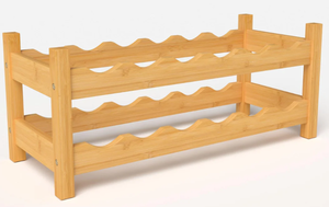 lot 341 image: Giantex Bamboo Wine Rack, 23 Tier 1218 Bottle Wine Storage Cabinet Shelf