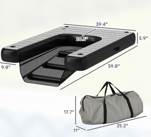 lot 430 image: PawHut Inflatable Dog Boat Ramp Up to 286 lbs, for Boat, Dock, Lake, Non-Slip, Safe & Easy