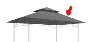 lot 465 image: Outsunny 5 ft. x 8 ft. Dark Gray Grill Gazebo Canopy Replacement Cover Only