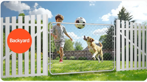 lot 469 image: VEVOR Chain Link Fence Gate, 72 x 48 in, Adjustable Chain Link Fence Panel, Fit 2.2-6 ft (W) x 6 ft (H) Garden Fence Gate Opening, Rust-Resistant Galvanized Fencing Gate for Farm, Posts Not Included