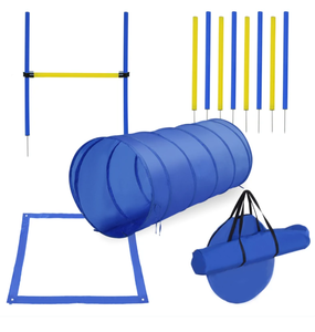 lot 481 image: PawHut Backyard Competitive Dog Agility Training Kit Obstacle Course Equipment