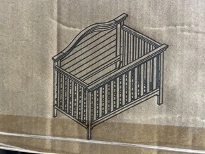 lot 50 image: TiAmo Catania Convertible Crib, Brown