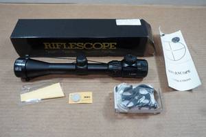 lot 27 image: Fox Army 3-9x40 Rifle Scope with Rings