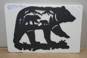 lot 90 image: Black Bear Metal Wall Dcor