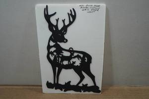 lot 91 image: Metal Cutout Deer Silhouette Wall Dcor
