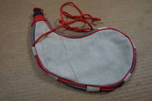 lot 116 image: Leather 1 Qt Flask