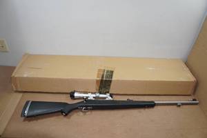 lot 1P image: Savage 10ML-II Stainless Steel .50 Cal Black Powder Muzzleloader - Simmons Scope