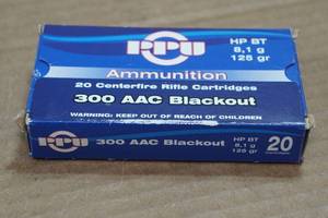 lot 184 image: 20 PPU .300 Blackout 125 Gr HP BT Ammo