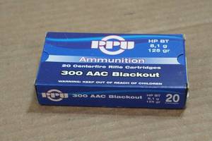lot 186 image: 20 PPU .300 Blackout 125 Gr HP BT Ammo