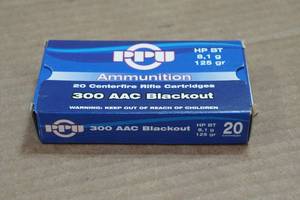 lot 187 image: 20 PPU .300 Blackout 125 Gr HP BT Ammo