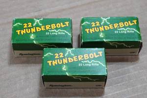 lot 191 image: 125 Remington 22 Thunderbolt .22 LR Ammo
