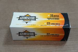lot 211 image: 500 Armscor .22 LR 36 Gr HP Ammo