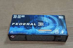 lot 215 image: 20 Federal Power Shok .30-30 Win 170 Gr SP RN Ammo