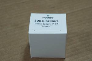 lot 220 image: 30 .300 Blackout 125 Gr Sierra HP-BT Match Ammo
