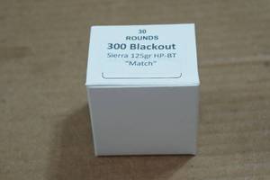 lot 222 image: 30 .300 Blackout 125 Gr Sierra HP-BT Match Ammo