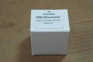 lot 223 image: 30 .300 Blackout 125 Gr Sierra HP-BT Match Ammo