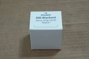 lot 226 image: 30 .300 Blackout 125 Gr Sierra HP-BT Match Ammo