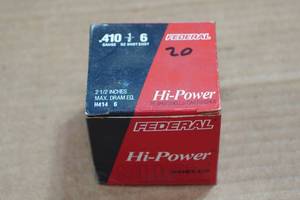 lot 235 image: 20 Federal Hi Power .410 Bore 2-12 6 Shot Shotshells