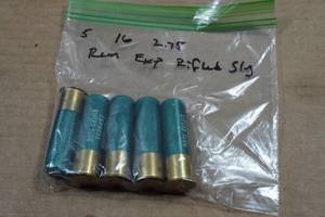lot 235B image: 5 Remington Express 16 Gauge 2-34 Rifled Slugs