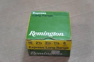 lot 238 image: 21 Remington Express 16 Gauge 2-34 6 Shot Shotshells