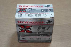 lot 273 image: 17 Winchester Super-X 12 Gauge 2-34 Steel 4 Shot Shotshells