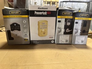 lot 14 image: Lot of assorted Touched Pads deadbolts customer returns see pictures
