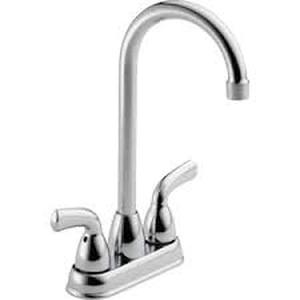 lot 122 image: elkay Everyday 2-Handle Bar Faucet in Chrome customer return see pictures
