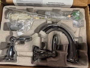 lot 104 image: MOEN Brantford Two-Handle Bathroom Faucet T6620 customer return see pictures