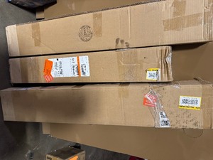 lot 107 image: Lot of assorted Faux Wood Blinds customer returns see pictures